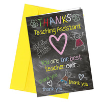 #262 THANK YOU Teaching Assistant Greetings Card Best / Great / Teacher / School - Close to the Bone Greeting Cards
