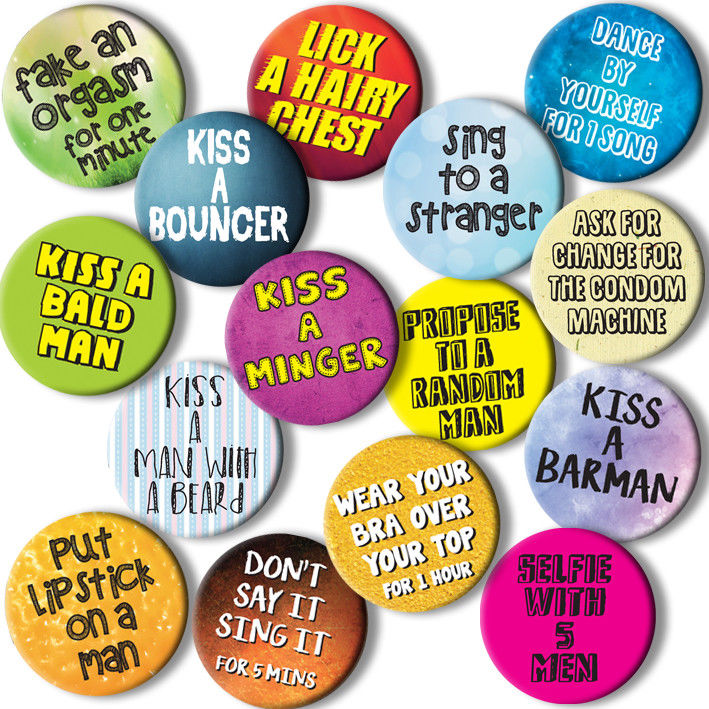 #737 Hen Party Badges x 15