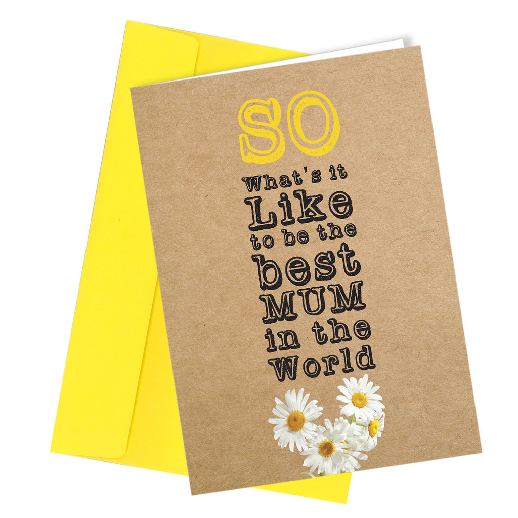 #121 Best Mum In The World - Close to the Bone Greeting Cards