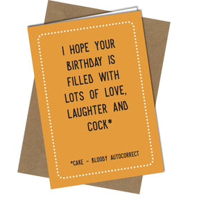 #575 Bloody Autocorrect - Close to the Bone Greeting Cards