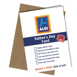 Greetings Card ALDI VALUE Comedy Rude Funny Humour Fathers Day Dad #190 - Close to the Bone Greeting Cards