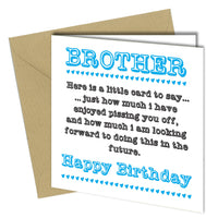 BIRTHDAY Greeting Card MUM / DAD / SISTER / BROTHER Funny Rude p*ssing you off - Close to the Bone Greeting Cards