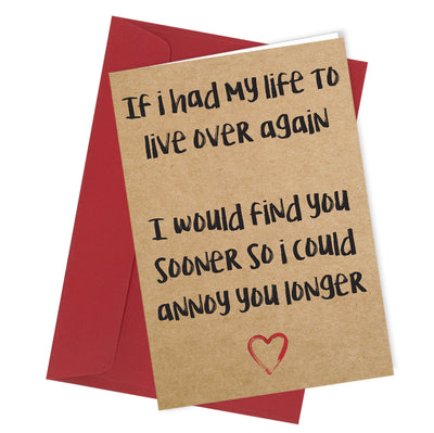 #278 Husband Wife Partner Anniversary Valentines Birthday Christmas Rude Card - Close to the Bone Greeting Cards