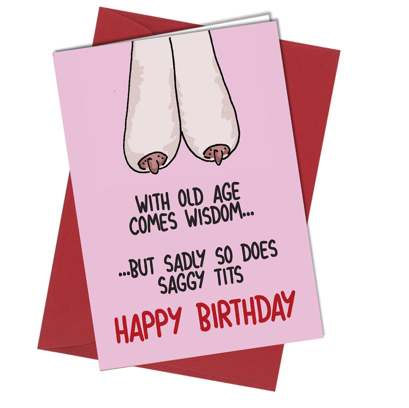Another Year Closer, Funny Birthday Card, Saggy Boobs Rude Greeting Card  for Wife, Old Tits Humorous Card for Her, You're Old Joke -  Canada