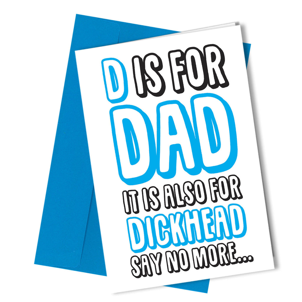 #210 D Is For Dad | close-to-the-bone-greeting-cards