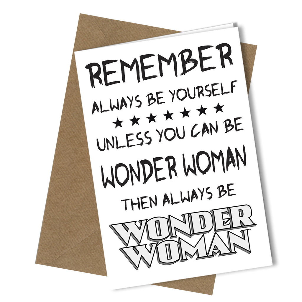 387 Rude Wonder Woman Birthday Mothers Day Kids Children's WIFE DAUGHTER SISTER FRIEND greeting card funny - Close to the Bone Greeting Cards