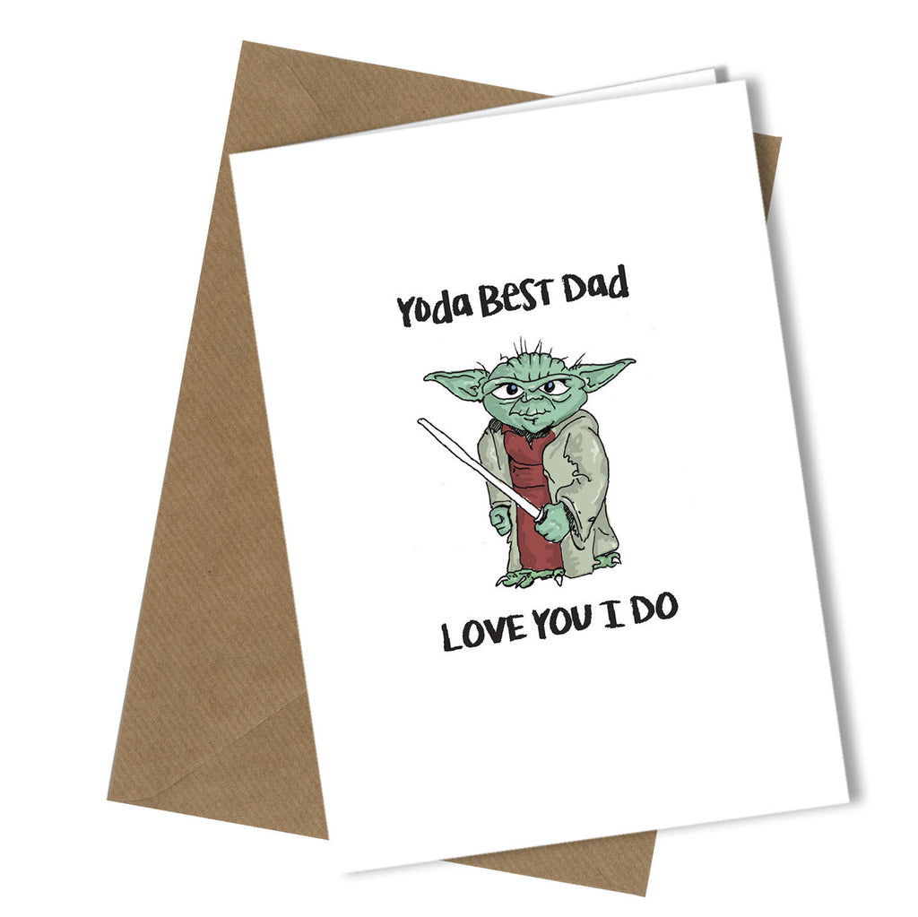 Greetings Card Yoda Comedy Rude Funny Humour Fathers Day / Birthday Card #208 - Close to the Bone Greeting Cards