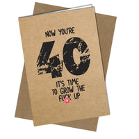 BIRTHDAY CARD 30th / 40th / 50th / 60th / 70th GREETING CARD Rude Funny Joke - Close to the Bone Greeting Cards