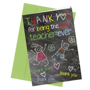 #263 THANK YOU Teaching Greetings Card Best Teacher School Leaving End of Term - Close to the Bone Greeting Cards