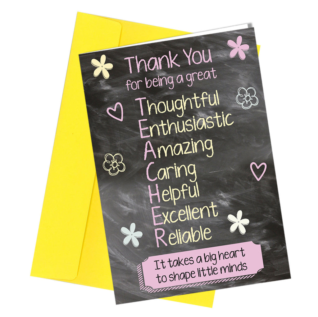 #257 Best Teacher Ever Greetings card Thank You for being a Great Teacher - Close to the Bone Greeting Cards