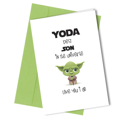 #269 YODA BEST SON Kids Children's Greeting Comedy Rude Funny Humour  Birthday Card Star Wars - Close to the Bone Greeting Cards