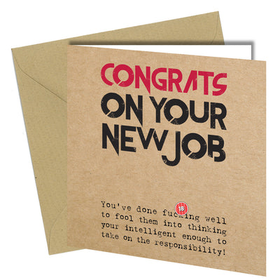 #615 New Job - Close to the Bone Greeting Cards
