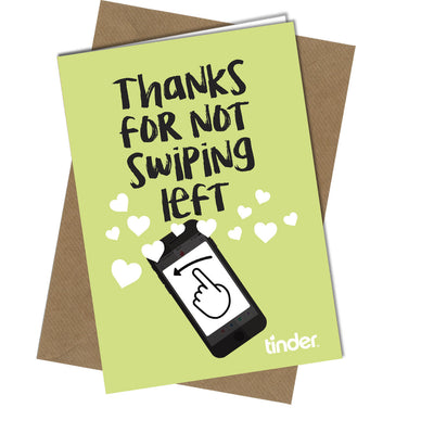 #440 Swiping Left - Close to the Bone Greeting Cards