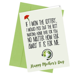 #80 Nursing GREETINGS MOTHERS DAY Card Comedy / Funny / Humour / Rude Joke - Close to the Bone Greeting Cards