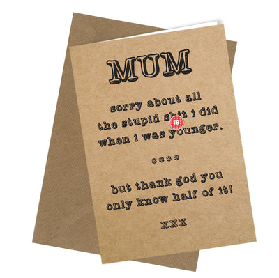 #119 Only Know Half Of It - Close to the Bone Greeting Cards