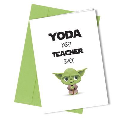 #270 YODA BEST TEACHER Greeting Comedy Funny Humour Leaving Card Star Wars - Close to the Bone Greeting Cards
