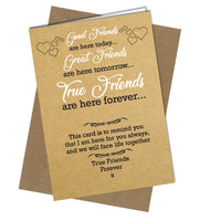 #697 True Friends Are Here Forever - Close to the Bone Greeting Cards
