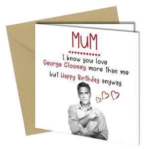 #529 George Clooney - Close to the Bone Greeting Cards