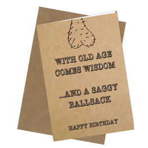 #292 Saggy Ballsack - Close to the Bone Greeting Cards