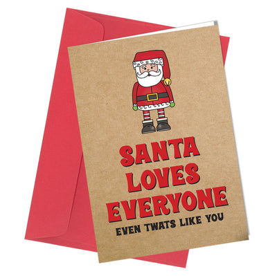 #327 Santa Loves Everyone - Close to the Bone Greeting Cards