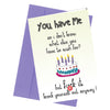 #238 Rude Birthday HIM / HER / GIRLFRIEND BOYFRIEND greetings card funny humour - Close to the Bone Greeting Cards