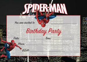 #6 Spiderman Invitation x10