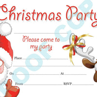 #61 Christmas Party Invitations x10