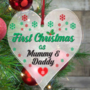 #648 First Christmas as Mummy And Daddy Decoration - Close to the Bone Greeting Cards