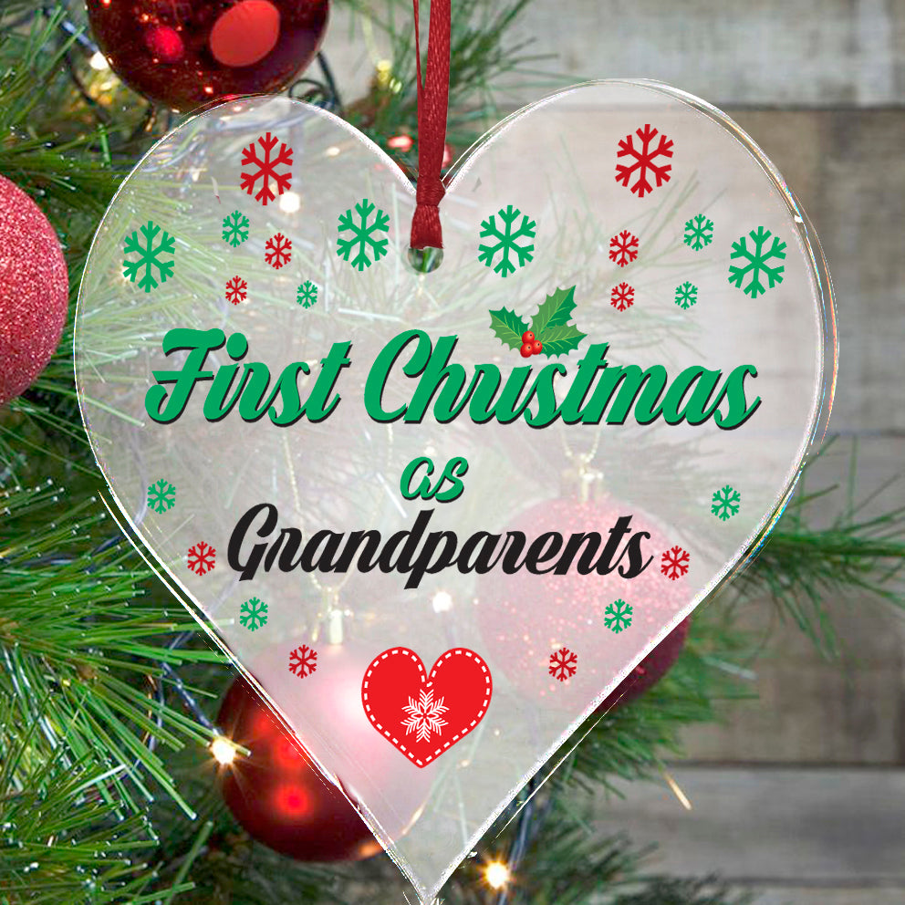 #649 First Christmas As Grandparents Decoration