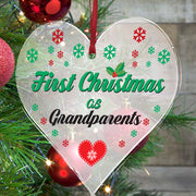#649 First Christmas As Grandparents Decoration - Close to the Bone Greeting Cards