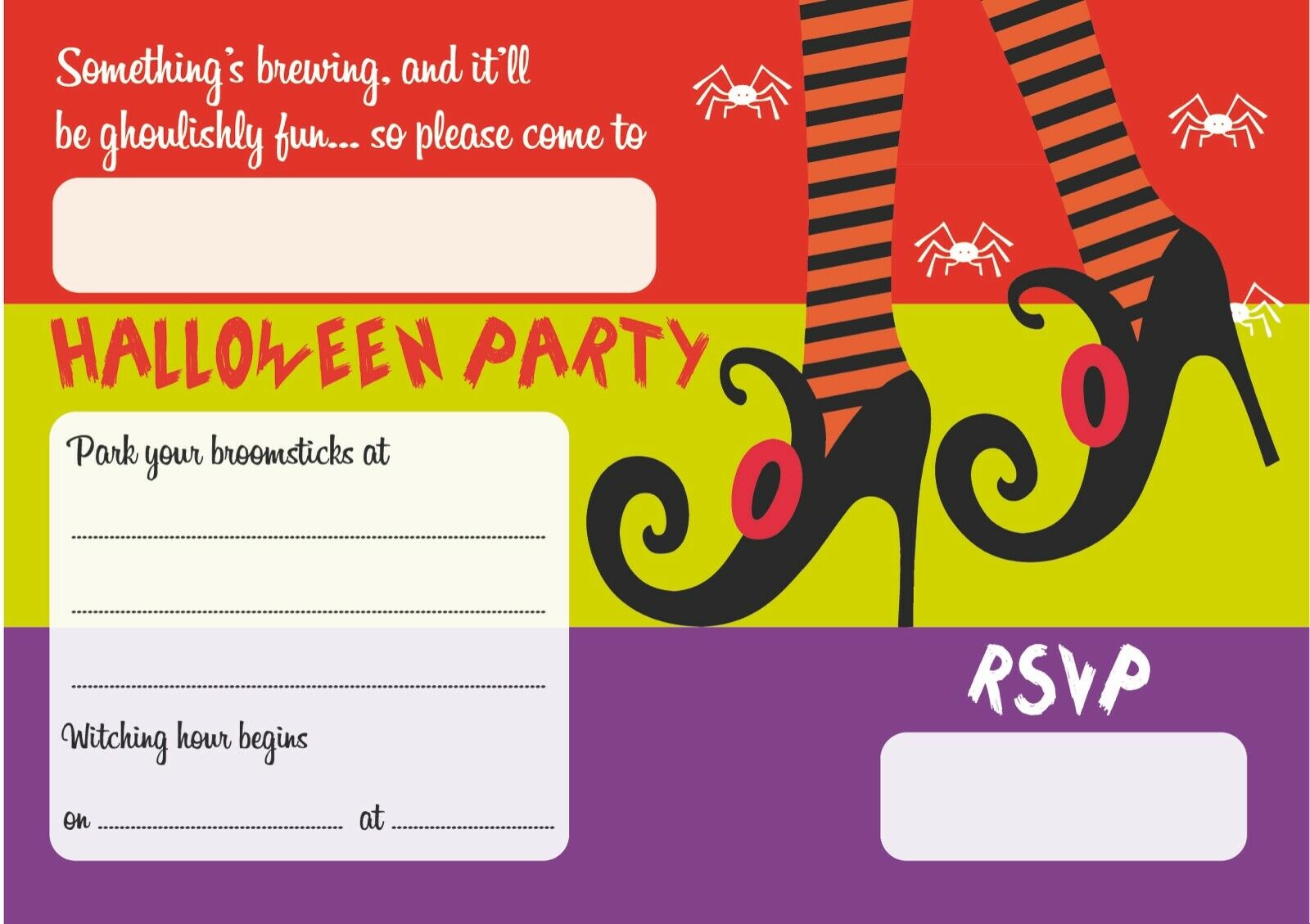 #64 Halloween Invitation x10