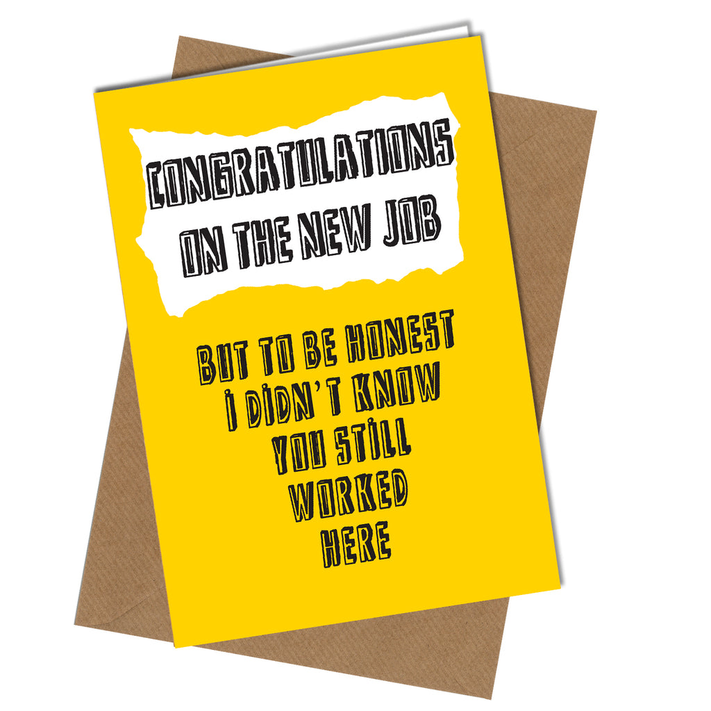 #749 OFFICE CARD New Job Leaving Work Colleague Bye Rude Greeting Funny Card - Close to the Bone Greeting Cards
