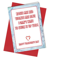 #842 VALENTINE Greeting Card Roses are Red Him / Her HUMOUR Funny Rude Love - Close to the Bone Greeting Cards