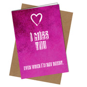 #852 Rude Valentines Card i miss you Greeting Funny Humour Joke Cheeky Love - Close to the Bone Greeting Cards