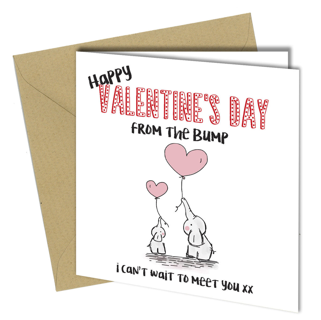 #867 Valentines Day Card Mum Dad Daddy Mummy To Be From The Baby Bump First Card - Close to the Bone Greeting Cards