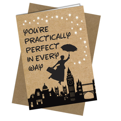 #901 VALENTINES CARD / BIRTHDAY CARD/ ANNIVERSARY CARD / FRIENDSHIP CARD Kids Children's  Mary Poppins / Funny - Close to the Bone Greeting Cards