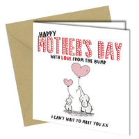 #924 MOTHERS DAY Card Mum Dad Daddy Mummy To Be From The Baby Bump First Card - Close to the Bone Greeting Cards