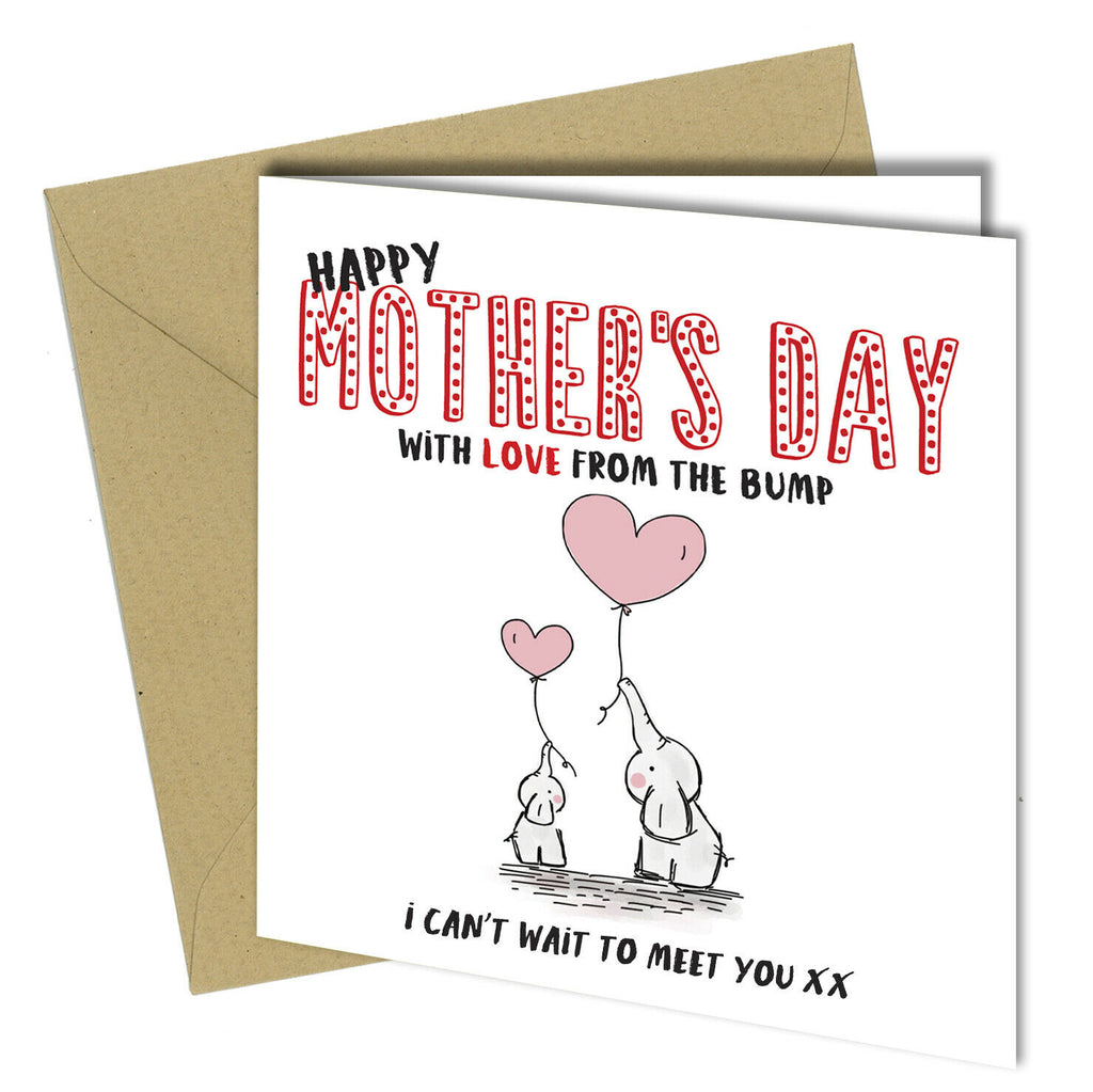 #924 MOTHERS DAY Card Mum Dad Daddy Mummy To Be From The Baby Bump First Card - Close to the Bone Greeting Cards