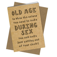 #943 Birthday Anniversary Friendship CARD / Comedy / Rude / Funny / Humour OLD AGE Mum Dad Him Her - Close to the Bone Greeting Cards