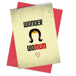 #957 BIRTHDAY CARD Mothers Day Card Friendship Wonder Woman Wondermum Mum Mummy Rude / Funny - Close to the Bone Greeting Cards
