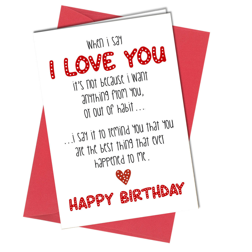 #995 ANNIVERSARY BIRTHDAY or MOTHERS DAY CARD Romantic Love Wife Husband Boyfriend - Close to the Bone Greeting Cards