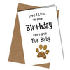 "Love and Licks on your birthday from your fur baby."