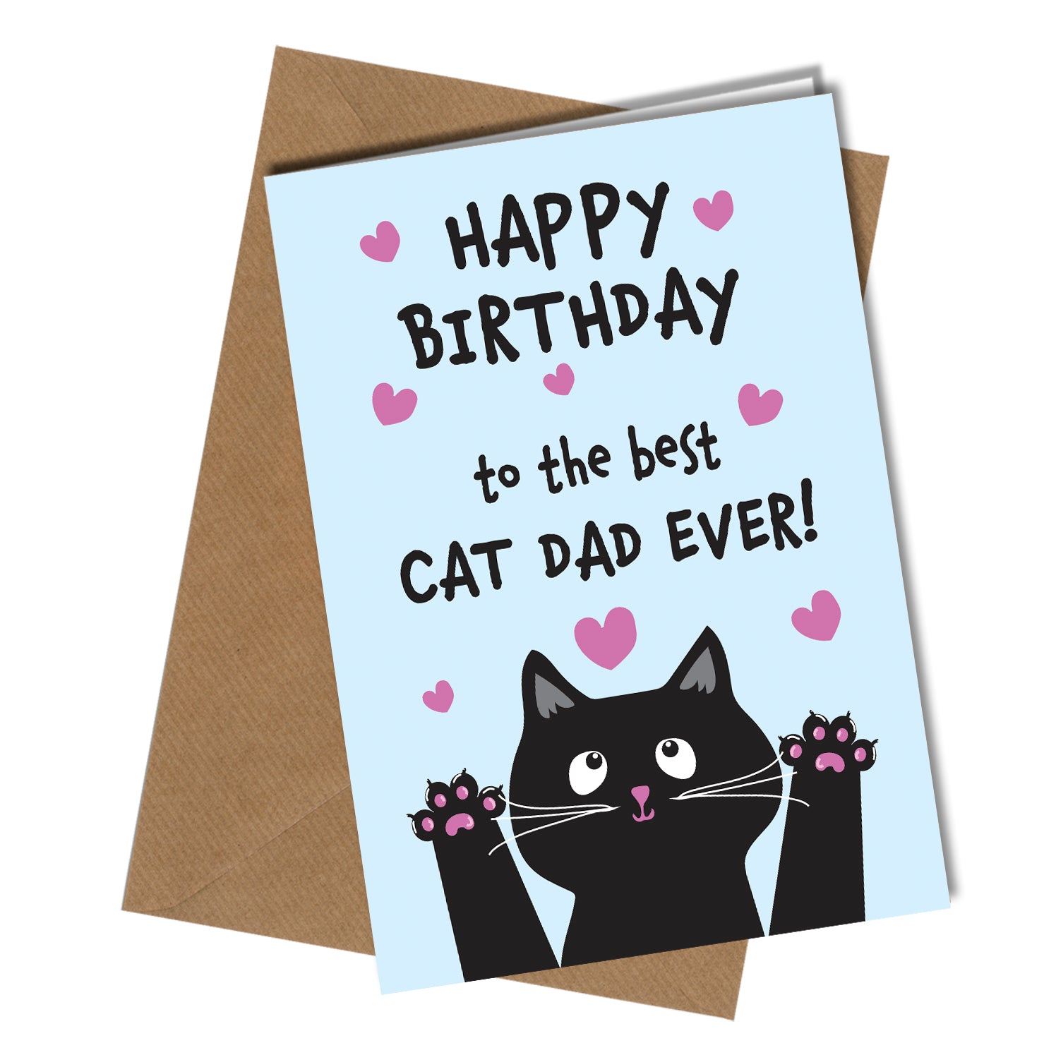 #1424 Best Cat Dad | close-to-the-bone-greeting-cards