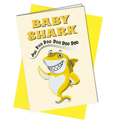 Birthday Card for Kids Baby Shower Daughter or Son Shark Song Funny Child Cute #1069 - Close to the Bone Greeting Cards