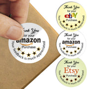 Ebay Etsy Amazon Thank You Round Stickers / Labels Top Quality 37mm (x35 labels) - Close to the Bone Greeting Cards
