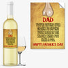 FATHERS DAY WINE BOTTLE LABEL OCCASION GIFT Funny Cool Best Idea For DAD #1040 - Close to the Bone Greeting Cards