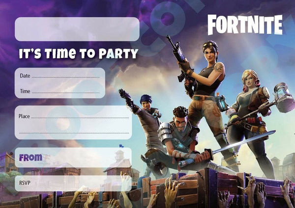 Fortnite Invitations | close-to-the-bone-greeting-cards – Close to the ...