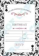 Playing Cards Clubs Invitations