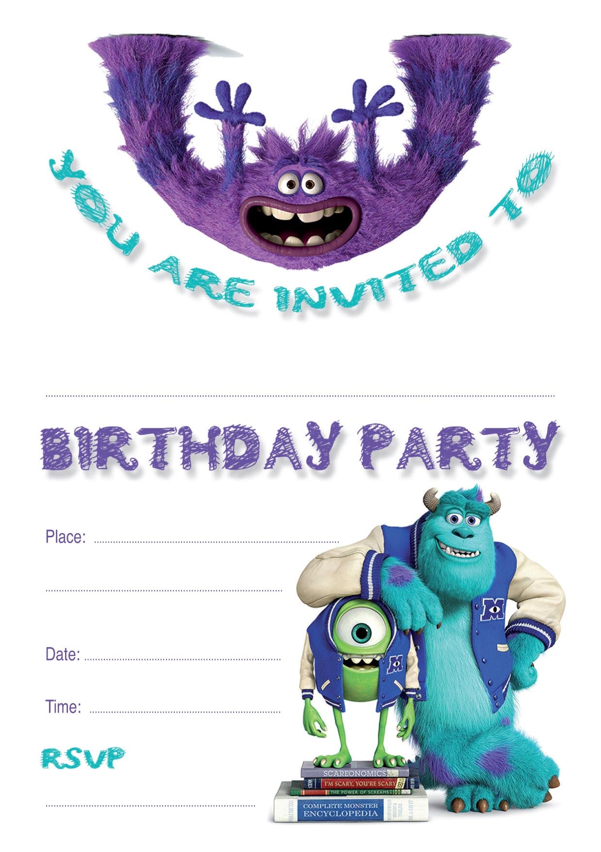 monsters inc invitations Monsters Inc Invitations
