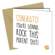#1260 Rock This Parent Shit - Close to the Bone Greeting Cards